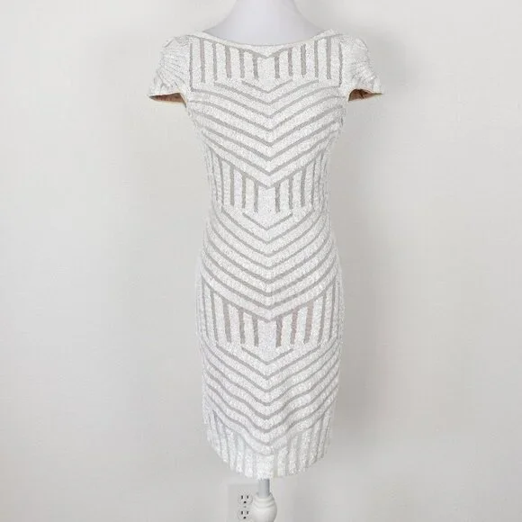 Dress the Population Tabitha Cap Sleeve Sequin Dress - M - Picture 10 of 11